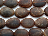 Coffee Brown Teardrop Resin Beads 36mm (RES593)