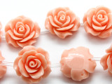 Light Pink Rose Resin Beads 20mm (RES544)