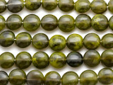 Green Round Tabular Resin Beads 14mm (RES552)