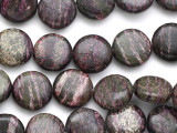 Purple Silver Line Jasper Tabular Gemstone Beads 14mm (GS3324)