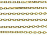Antique Brass Plated Aluminum Flat Cable Chain 3mm - 36"  (CHAIN14)