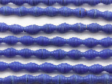 Light Blue Pyramid Sandcast Glass Beads 7mm (SC869)