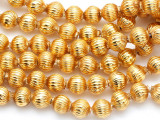 Ecuadorian Gold-Plated Glass Round Beads 7mm (EG11)