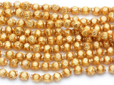 Ecuadorian Gold-Plated Glass Beads 5mm (EG12)