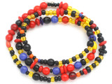 Old Mayan Assorted Glass Beads 4-8mm (GUA457)