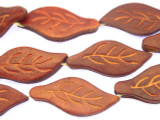 Red Leaf Leather Beads 44mm (LB508)