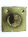 Chilean Natural Square Clay & Fused Glass Pendant 25mm (AP1575)