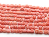 Dusty Pink Irregular Round Glass Beads 10mm (JV1190)