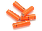 Orange Tube Recycled Paper Beads 14-16mm (PA97)