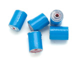 Electric Blue Tube Recycled Paper Beads 10-11mm (PA101)