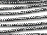 Hematite Faceted Rondelle Gemstone Beads 3-4mm (GS3528)