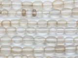 Irregular Rice Clear Glass Beads 4-9mm (AT7014)