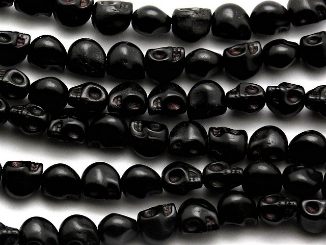 Howlite Skull Beads  Dyed Skull Shaped Beads - Available in 8mm