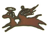 Angel Dog - Rustic Iron Pendant (IR173)