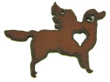 Angel Dog w/Heart (Golden Retriever)- Rustic Iron Pendant (IR182)
