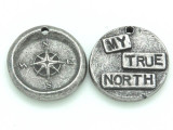 My True North - Compass Wax Seal Charm 20mm (PW739)