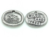 Wild and Free - Wax Seal Charm 25mm (PW751)