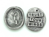 Trust Your Wings - Wax Seal Charm 21mm (PW717)