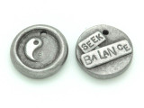 Seek Balance - Yin-Yang Wax Seal Charm 16mm (PW728)