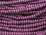 Purple Rondelle Wood Beads 4mm (WD889)