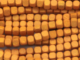 Light Orange Cube Wood Beads 6mm (WD907)