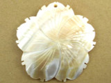 Mother of Pearl Flower Shell Pendant 72mm (AP637)