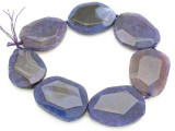 Purple Agate Slab Gemstone Beads 50-56mm (AS664)