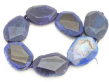 Purple Agate Slab Gemstone Beads 48-50mm (AS665)
