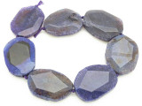 Purple Agate Slab Gemstone Beads 50-52mm (AS670)