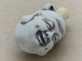 Buddha Head Ceramic Cork Bottle Pendant 34mm (AP1822)
