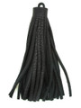 Black Leather Tassel - Large 5" (LR28)