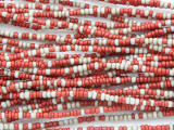 Small Red & White Glass Trade Beads 2mm (AT7028)