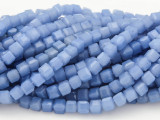 Periwinkle Blue Cube Crystal Glass Beads 4mm (CRY184)