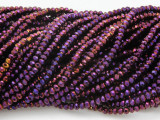 Metallic Purple Crystal Glass Beads 2mm (CRY189)