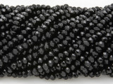 Black Rondelle Crystal Glass Beads 4mm (CRY204)