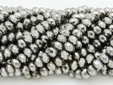 Gunmetal Silver Crystal Glass Beads 6mm (CRY212)