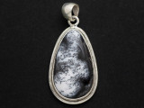 Sterling Silver & Dendritic Agate Pendant 40mm (GSP801)