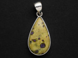 Sterling Silver & Stichtite in Serpentine Pendant 36mm (GSP819)