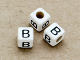 Ceramic Alphabet Bead "B" - 6mm (CER20)