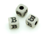 High-Fired Ceramic Alphabet Bead "B" - 8mm (CER46)