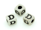High-Fired Ceramic Alphabet Bead "D" - 8mm (CER48)