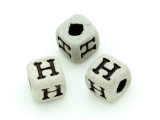 High-Fired Ceramic Alphabet Bead "H" - 8mm (CER52)