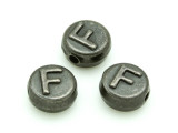 Pewter Bead - F - Round 10mm (PB685)