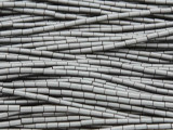 Gunmetal Silver Hematite Tube Gemstone Beads 3-4mm (GS3705)