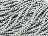 Silver Hematite Rounded Cube Gemstone Beads 2-3mm (GS3774)