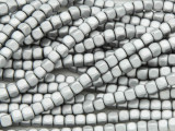 Silver Hematite Rounded Cube Gemstone Beads 4mm (GS3775)