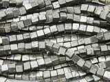 Iron Pyrite Cube Gemstone Beads 4mm (GS3783)