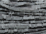 Gunmetal Silver Hematite Square Heishi Gemstone Beads 4mm (GS3807)