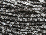 Gunmetal Silver Hematite "X" Gemstone Beads 3.5mm (GS3810)