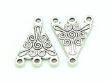Pewter 3-strand Triangle Connector 21mm (PB694)